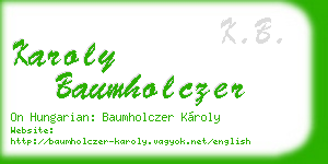 karoly baumholczer business card
